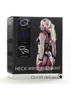 Комплект Neck-Wrist Restraint: наручники и ошейник 