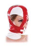 Красно-белый шлем на молнии Fetish Fantasy Extreme Malpractice Mask