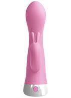 Розовый вибратор кролик со съемной присоской Wall Banger Rabbit (19,9 см)