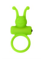 Зеленое эрекционное виброкольцо на пенис Cock Ring