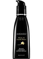 Лубрикант с ароматом ванильных бобов Wicked Aqua Vanilla Bean - 60 мл.