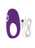 Перезаряжаемое фиолетовое виброкольцо Embrace Pleasure Rings