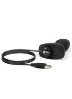 Чёрная анальная пробка с римминг-эффектом b-Vibe - RIMMING PETITE (12,4 см)