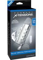 Прозрачная вибронасадка Deluxe Vibrating Penis Enhancer - 13 см.