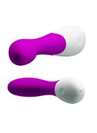Лиловый вибратор Orgasm с изогнутым стволом (20 см)