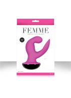 Розовый вибромассажер Femme Vibrating G Spot Rocker Pink - 13,8 см.