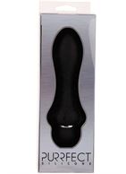 Чёрный анальный вибромассажер PURRFECT SILICONE ANAL VIBRATOR BLACK (12,7 см)