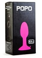 Розовая анальная втулка со стальным шариком внутри POPO Pleasure - 8,5 см.