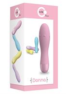 Нежно-розовый вибратор DONNA - 12 см.
