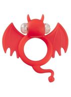Красное эрекционное кольцо Devil Bat