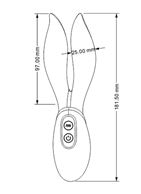 Розовый вибратор с 2 ушками Flower Core - 18,1 см.