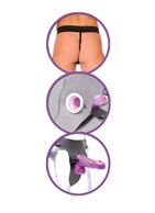 Фиолетовый страпон с мошонкой Fetish Fantasy Deluxe Hollow
