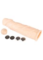 Удлиняющая насадка на пенис с вибрацией Silicone Extension Vibrating (19 см)