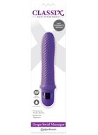 Фиолетовый ребристый вибратор Grape Swirl Vibe (15,8 см)