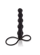 Насадка на пенис для двойного проникновения Silicone Beaded Double Rider (14 см)
