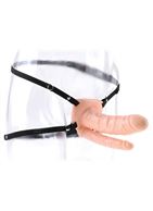 Фаллопротез двойное проникновение Double Penetrator HollowStrap-On (17 см)