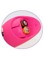 Розовый вибратор с 2 ушками Flower Core - 18,1 см.