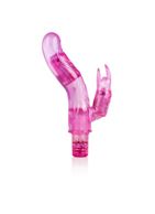 Розовый вибромассажер 10-Function Bendie Bounding Bunny Vibes - 22,8 см.