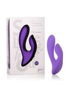 Фиолетовый перезаряжаемый вибратор со стимуляцией клитора Silhouette S17