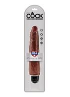 Коричневый вибратор-реалистик 9" Vibrating Stiffy - 27,9 см.