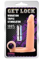 Телесная насадка для двойного проникновения Vibration Triple Stimulator (15 см)