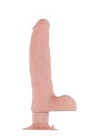 Телесный вибратор на присоске REALSTUFF 8INCH VIBRATOR - 20 см.