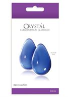 Большие синие стеклянные вагинальные шарики CRYSTAL KEGEL EGGS