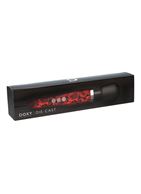 Красно-черный жезловый вибратор Doxy Die Cast с розами (37 см)