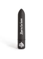Чёрная вибропуля с надписью Motorhead Ace of Spades 10 Function Bullet Vibrator