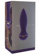 Фиолетовая анальная втулка Silky Buttplug Medium - 12,5 см.