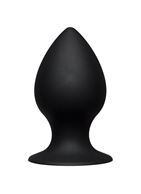 Чёрная анальная пробка Kink Ace Silicone Plug 4.5 - 11,43 см.