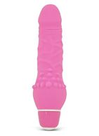 Розовый вибратор PURRFECT SILICONE - CLASSIC MINI с широким основанием (13 см)