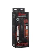 Черный фаллоимитатор с имитацией эякуляции Wet Works 10" Dual Density ULTRASKYN Squirting Cumplay Cock (26,7 см)