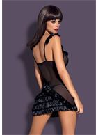 Полупрозрачная сорочка с рюшами Electra Chemise