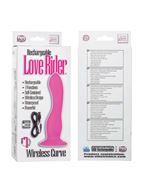Розовый вибратор-насадка на присоске Rechargeable Love Rider Wireless Curve