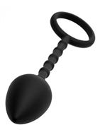 Эрекционное кольцо с каплевидной анальной пробкой Imbed Silicone Anal Plug and Cock Ring