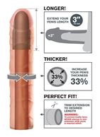 Телесная удлиняющая насадка Perfect 3" Extension (22 см)