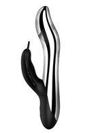 Черный вибратор с подсветкой NAGHI NO.37 RECHARGEABLE LIGHT-UP VIBE (24 см)
