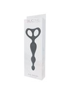 Чёрная анальная цепочка ANAL ANCHOR SILICONE - 16,5 см.