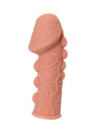 Насадка на фаллос с пузыриками, венками и ребристостью Extreme Sleeve 009 S-size (12,7 см)