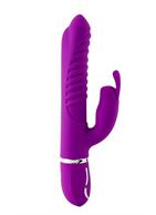 Фиолетовый вибратор кролик MAGIC BUNNY с ушками (22 см)