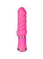 Розовый анальный вибратор с шипиками BOOTYFUL TWISTED TICKLER VIBE PINK