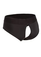 Черные трусы для страпона BACKLESS BRIEF HARNESS 2XL/3XL