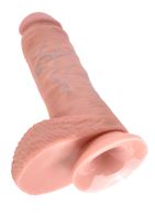 Реалистичный фаллоимитатор с мошонкой 8" King Cock with Balls на присоске (21,3 см)