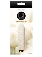 Молочный фактурный мини-вибратор Luxe Compact Vibe Princess - 10,8 см.