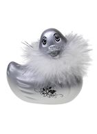 Серебристая уточка вибратор I Rub My Duckie Paris Silver Travel Size