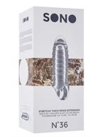 Прозрачная насадка на пенис закрытого типа N 36 Stretchy Thick Penis Extension - 15,2 см.