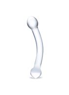 Прозрачный стеклянный фаллос для стимуляции точки G Curved Glass (17 см)