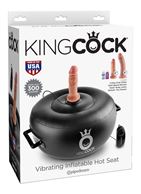 Вибромассажер на воздушной подушке King Cock Vibrating Inflatable Hot Seat с двумя насадками