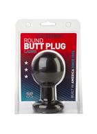 Круглая черная анальная пробка Classic Round Butt Plugs Large (12,1 см)